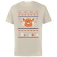thumbnail image 1 of Disney and Pixar’s Turning Red Panda Ugly Christmas Sweater - Short Sleeve Cotton T-Shirt for Adults - Customized-Natural, 1 of 5