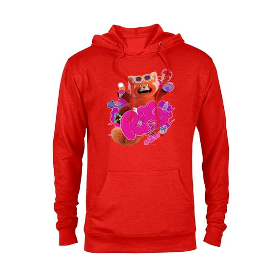 Disney and Pixar’s Turning Red RPG Cute Panda - Pullover Hoodie for Adults - Customized-Red Heather