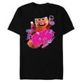 thumbnail image 1 of Disney and Pixar’s Turning Red RPG Cute Panda - Short Sleeve Blended T-Shirt for Adults - Customized-Black, 1 of 5