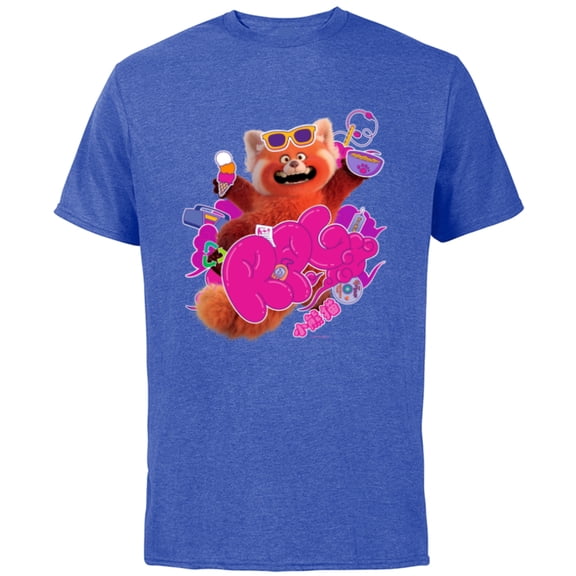 Disney and Pixar’s Turning Red RPG Cute Panda - Short Sleeve Cotton T-Shirt for Adults - Customized-Royal Heather