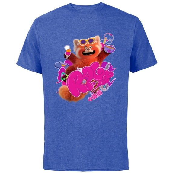 Disney and Pixar’s Turning Red RPG Cute Panda - Short Sleeve Cotton T-Shirt for Adults - Customized-Royal Heather