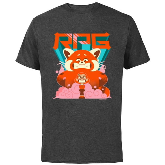 Disney and Pixar’s Turning Red RPG Red Panda Girl Mei - Short Sleeve Cotton T-Shirt for Adults - Customized-Charcoal