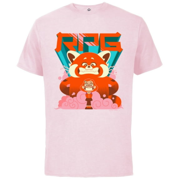 Disney and Pixar’s Turning Red RPG Red Panda Girl Mei - Short Sleeve Cotton T-Shirt for Adults - Customized-Soft Pink