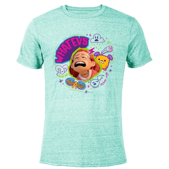 Disney and Pixar’s Turning Red Sad Mei Whatevs - Short Sleeve Blended T-Shirt for Adults - Customized-Ocean Blue