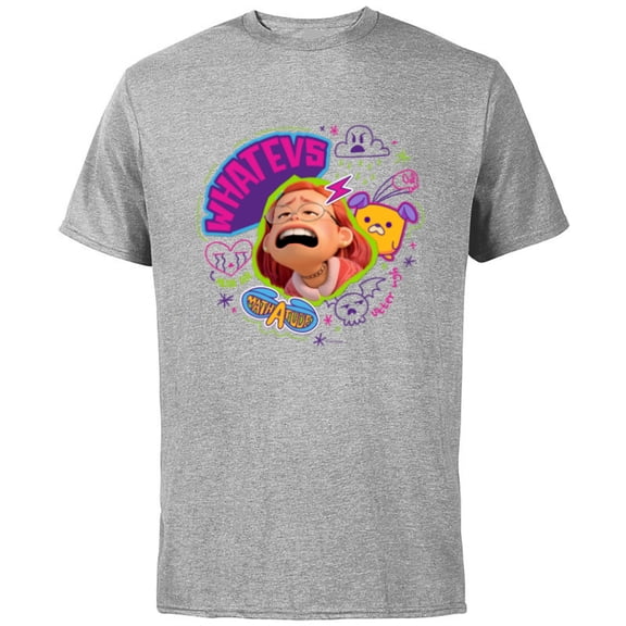 Disney and Pixar’s Turning Red Sad Mei Whatevs - Short Sleeve Cotton T-Shirt for Adults - Customized-Athletic Heather