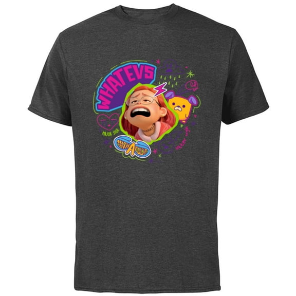 Disney and Pixar’s Turning Red Sad Mei Whatevs - Short Sleeve Cotton T-Shirt for Adults - Customized-Charcoal