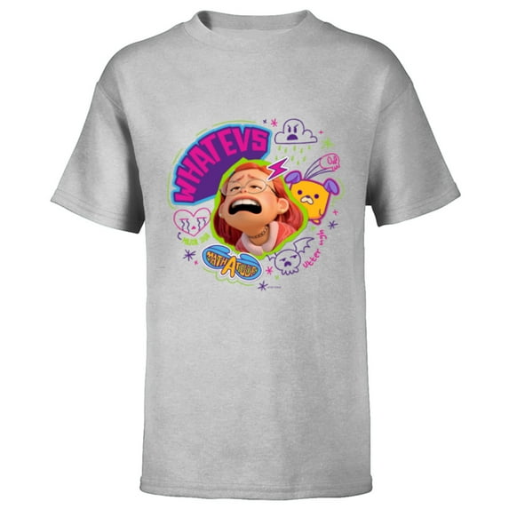 Disney and Pixar’s Turning Red Sad Mei Whatevs - Short Sleeve T-Shirt for Kids - Customized-Athletic Heather