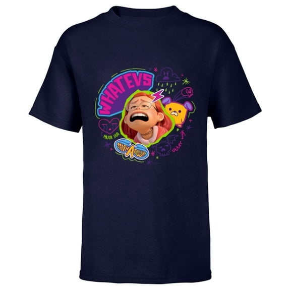 Disney and Pixar’s Turning Red Sad Mei Whatevs - Short Sleeve T-Shirt for Kids - Customized-Navy