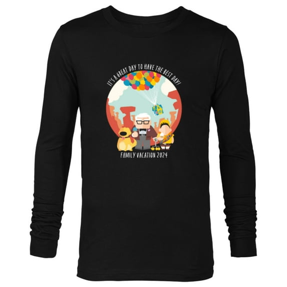 Disney and Pixar’s Up Best Day Trip Family Vacation 2024 - Long Sleeve T-Shirt for Men - Customized-Black
