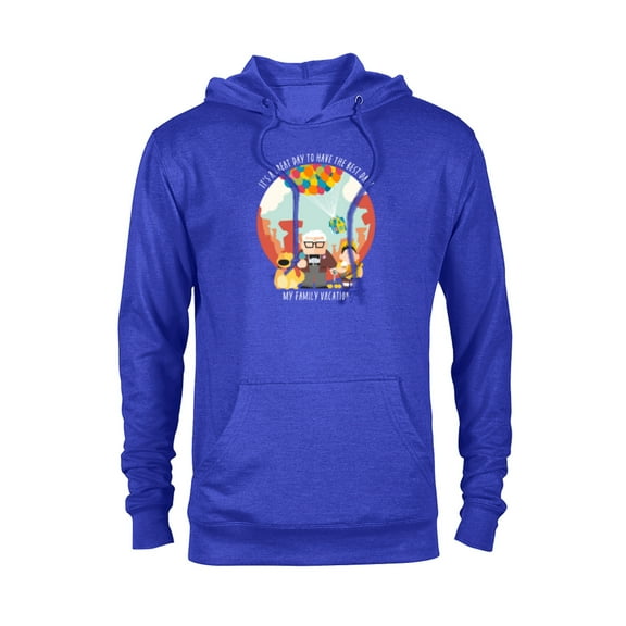 Disney and Pixar’s Up Best Day Trip My Family Vacation - Pullover Hoodie for Adults - Customized-Royal