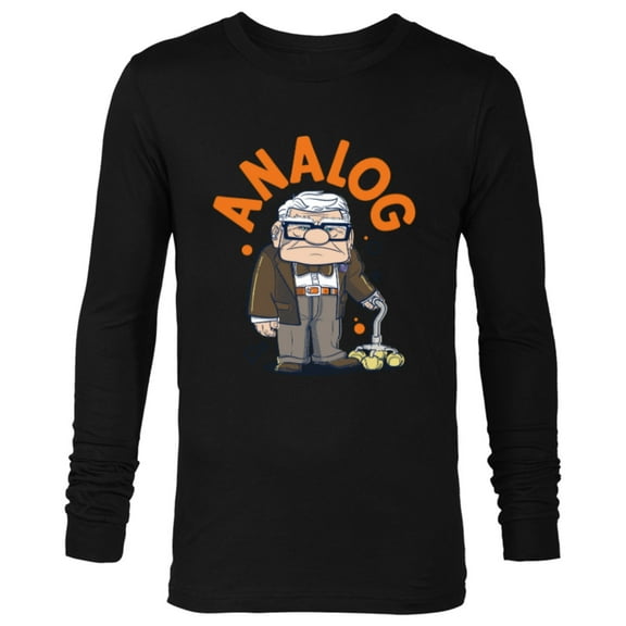 Disney and Pixar’s Up Carl Analog - Long Sleeve T-Shirt for Men - Customized-Black