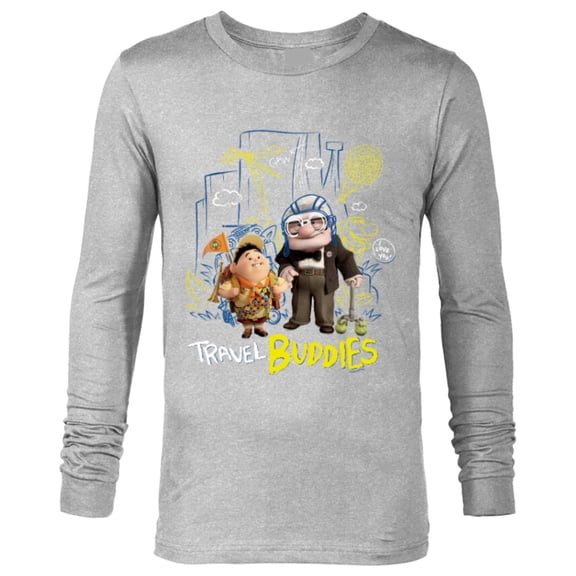 Disney and Pixar’s Up Carl Russell Kevin Dug Travel Buddies - Long Sleeve T-Shirt for Men - Customized-Athletic Heather