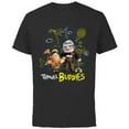 thumbnail image 1 of Disney and Pixar’s Up Carl Russell Kevin Dug Travel Buddies - Short Sleeve Cotton T-Shirt for Adults - Customized-Black, 1 of 5