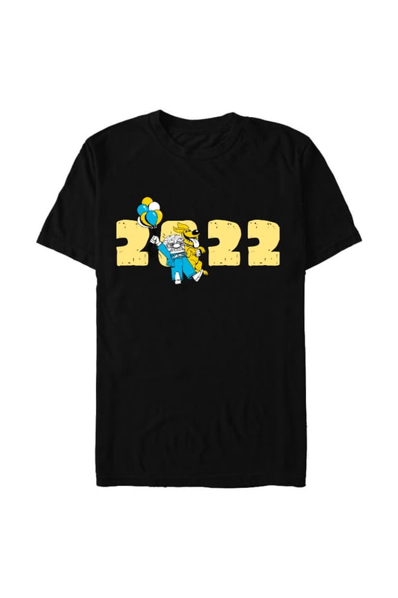 Disney and Pixar’s Up Carl and Dug 2022 - Short Sleeve Blended T-Shirt for Adults – Customized-Black