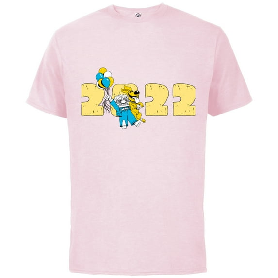 Disney and Pixar’s Up Carl and Dug 2022 - Short Sleeve Cotton T-Shirt for Adults - Customized-Soft Pink
