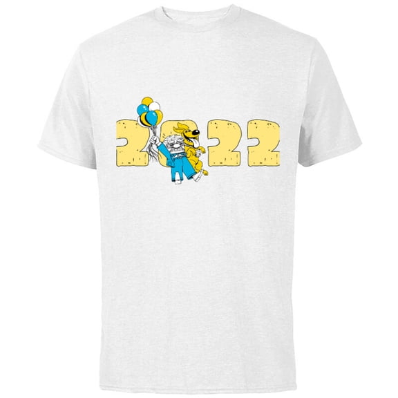 Disney and Pixar’s Up Carl and Dug 2022 - Short Sleeve Cotton T-Shirt for Adults - Customized-White