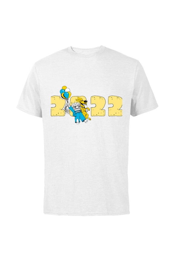 Disney and Pixar’s Up Carl and Dug 2022 - Short Sleeve Cotton T-Shirt for Adults - Customized-White