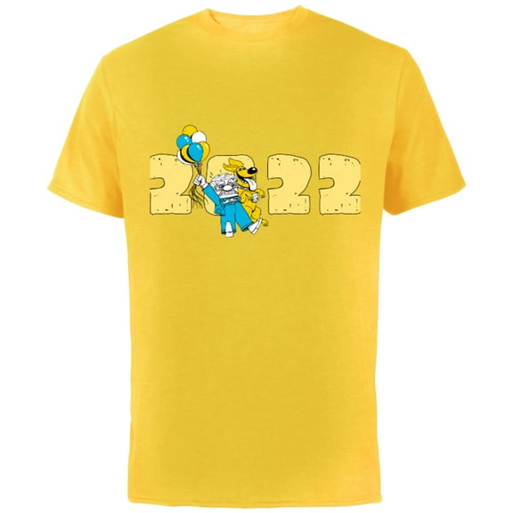 Disney and Pixar’s Up Carl and Dug 2022 - Short Sleeve Cotton T-Shirt for Adults - Customized-Yellow