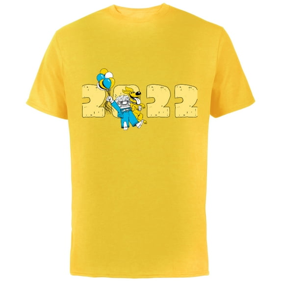 Disney and Pixar’s Up Carl and Dug 2022 - Short Sleeve Cotton T-Shirt for Adults - Customized-Yellow