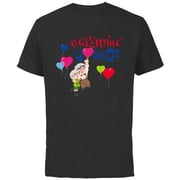 Disney and Pixar s Up Carl and Ellie Valentine Voyage - Short Sleeve Cotton T-Shirt for Adults - Customized-Black