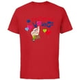 thumbnail image 1 of Disney and Pixar’s Up Carl and Ellie Valentine Voyage - Short Sleeve Cotton T-Shirt for Adults - Customized-Red, 1 of 5