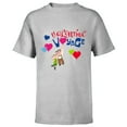 thumbnail image 1 of Disney and Pixar’s Up Carl and Ellie Valentine Voyage - Short Sleeve T-Shirt for Kids - Customized-Athletic Heather, 1 of 5