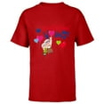 thumbnail image 1 of Disney and Pixar’s Up Carl and Ellie Valentine Voyage - Short Sleeve T-Shirt for Kids - Customized-Red, 1 of 5
