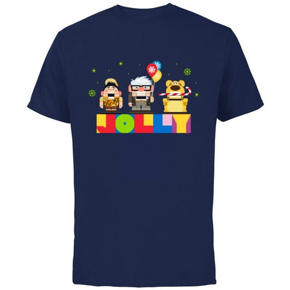 Disney and Pixar’s Up Christmas Holiday Jolly Nutcrackers - Short Sleeve Cotton T-Shirt for Adults - Customized-Navy
