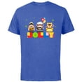 thumbnail image 1 of Disney and Pixar’s Up Christmas Holiday Jolly Nutcrackers - Short Sleeve Cotton T-Shirt for Adults - Customized-Royal Heather, 1 of 5