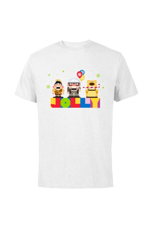 Disney and Pixar’s Up Christmas Holiday Jolly Nutcrackers - Short Sleeve Cotton T-Shirt for Adults - Customized-White