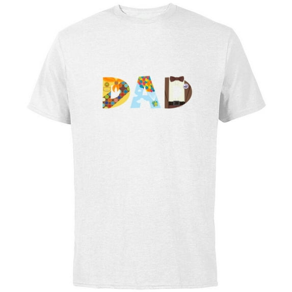 Disney and Pixar’s Up Dad Father’s Day Birthday Father - Short Sleeve Cotton T-Shirt for Adults - Customized-White
