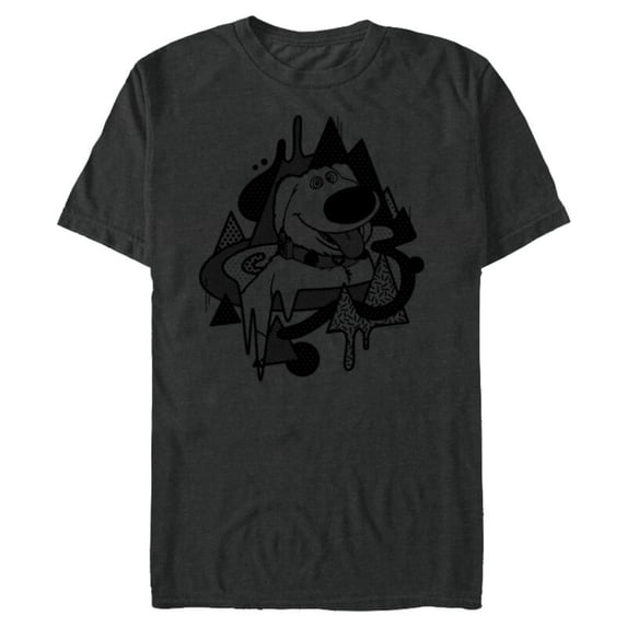 Disney and Pixar’s Up Dug Abstract Halftone - Short Sleeve Blended T-Shirt for Adults - Customized-Dark Heather