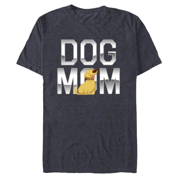 Disney and Pixar's Up Dug Dog Mom - Short Sleeve Blended T-Shirt for Adults - Customized-Navy Heather