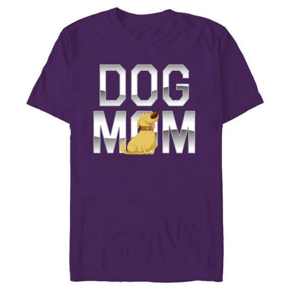 Disney and Pixar's Up Dug Dog Mom - Short Sleeve Blended T-Shirt for Adults - Customized-Purple