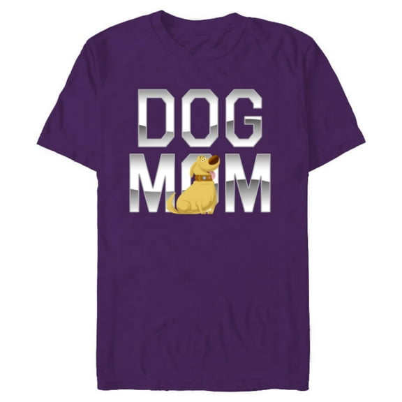Disney and Pixar's Up Dug Dog Mom - Short Sleeve Blended T-Shirt for Adults - Customized-Purple