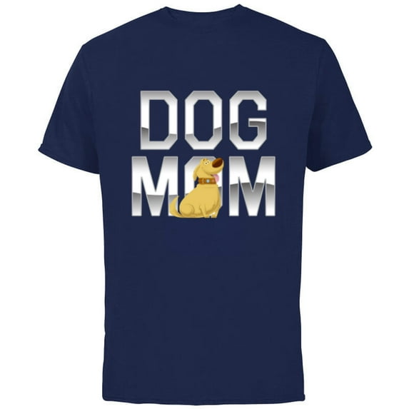 Disney and Pixar's Up Dug Dog Mom - Short Sleeve Cotton T-Shirt for Adults - Customized-Navy