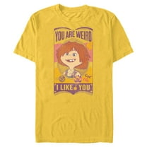 Disney and Pixar’s Up Ellie You are Weird I Like You - Short Sleeve Blended T-Shirt for Adults - Customized-Yellow