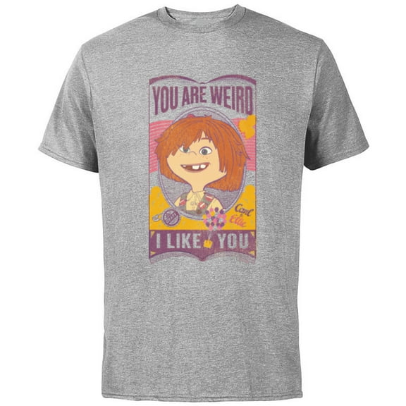 Disney and Pixar’s Up Ellie You are Weird I Like You - Short Sleeve Cotton T-Shirt for Adults - Customized-Athletic Heather