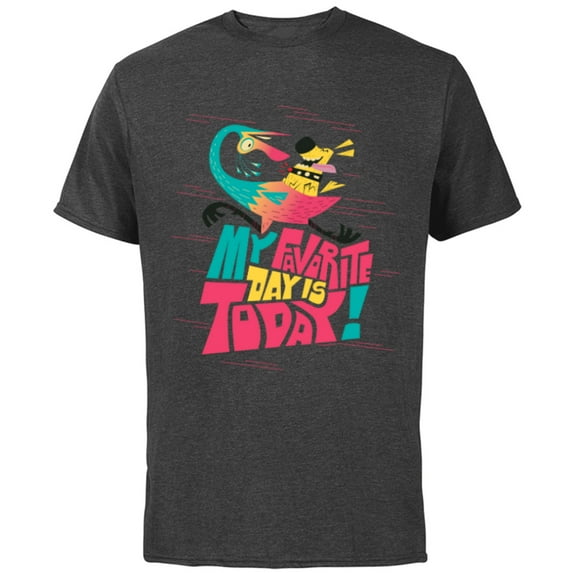 Disney and Pixar’s Up Kevin Dug My Favorite Day is Today - Short Sleeve Cotton T-Shirt for Adults - Customized-Charcoal