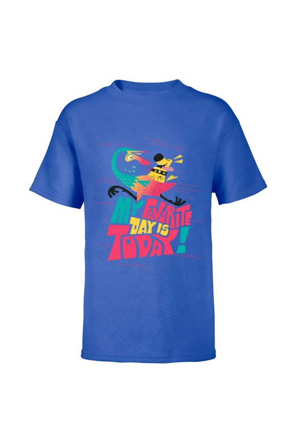 Disney and Pixar’s Up Kevin Dug My Favorite Day is Today - Short Sleeve T-Shirt for Kids - Customized-Royal