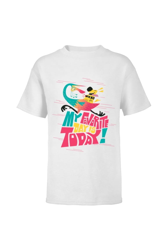 Disney and Pixar’s Up Kevin Dug My Favorite Day is Today - Short Sleeve T-Shirt for Kids - Customized-White