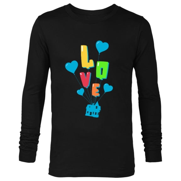 Disney and Pixar’s Up Love Balloons - Long Sleeve T-Shirt for Men - Customized-Black