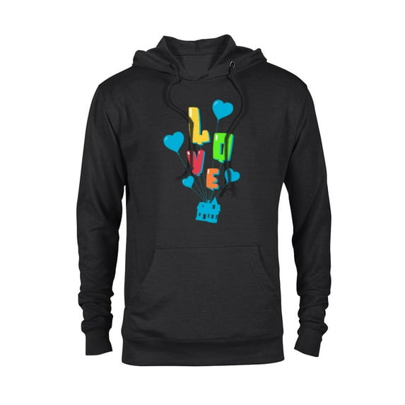 Disney and Pixar’s Up Love Balloons - Pullover Hoodie for Adults - Customized-Black