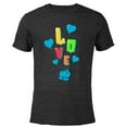 thumbnail image 1 of Disney and Pixar’s Up Love Balloons - Short Sleeve Blended T-Shirt for Adults - Customized-Black, 1 of 5