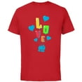 thumbnail image 1 of Disney and Pixar’s Up Love Balloons - Short Sleeve Cotton T-Shirt for Adults - Customized-Red, 1 of 5