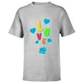 thumbnail image 1 of Disney and Pixar’s Up Love Balloons - Short Sleeve T-Shirt for Kids - Customized-Athletic Heather, 1 of 5