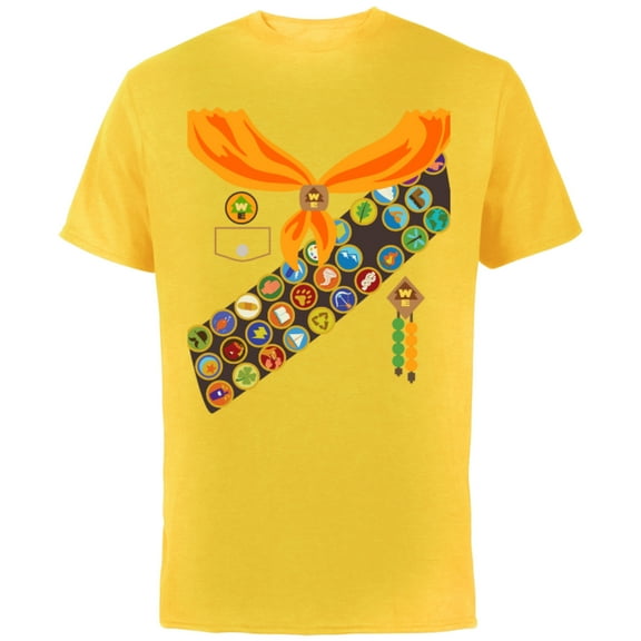 Disney and Pixar's Up Russell Halloween Costume T-Shirt - Short Sleeve Cotton T-Shirt for Adults - Customized-Yellow