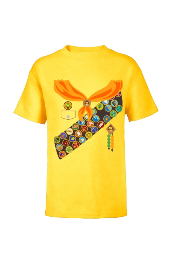 Disney and Pixar's Up Russell Halloween Costume T-Shirt - Short Sleeve T-Shirt for Kids - Customized-Yellow