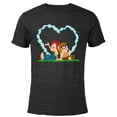 thumbnail image 1 of Disney and Pixar’s Up Young Carl and Ellie Dreaming - Short Sleeve Blended T-Shirt for Adults - Customized-Black, 1 of 5
