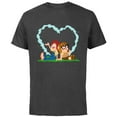 thumbnail image 1 of Disney and Pixar’s Up Young Carl and Ellie Dreaming - Short Sleeve Cotton T-Shirt for Adults - Customized-Charcoal, 1 of 5